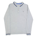 DIESEL Mens Polo Shirt Grey Long Sleeve L