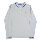 DIESEL Mens Polo Shirt Grey Long Sleeve L