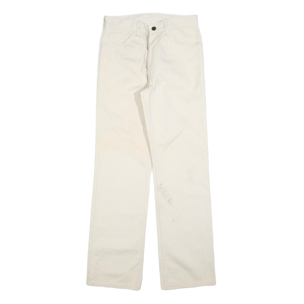 LEVI'S Womens Cotton Blend White Regular Straight Fit Trousers W28 L32