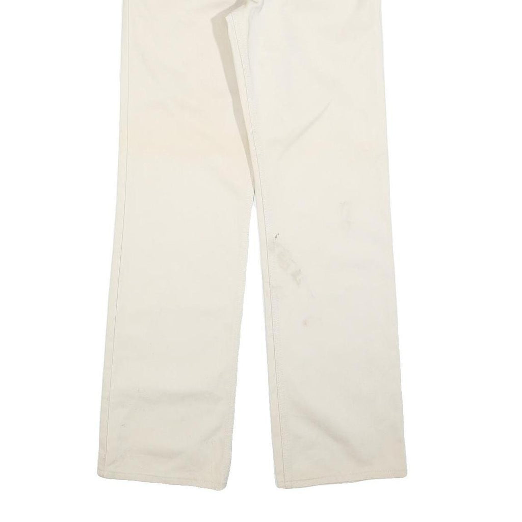 LEVI'S Womens Cotton Blend White Regular Straight Fit Trousers W28 L32