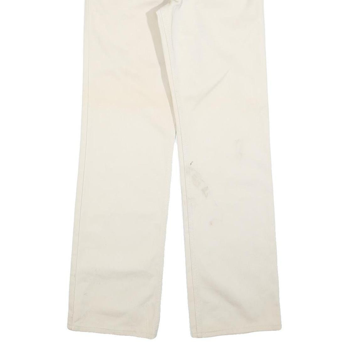 LEVI'S Womens Cotton Blend White Regular Straight Fit Trousers W28 L32