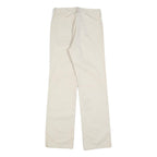 LEVI'S Womens Cotton Blend White Regular Straight Fit Trousers W28 L32
