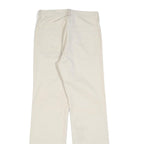 LEVI'S Womens Cotton Blend White Regular Straight Fit Trousers W28 L32
