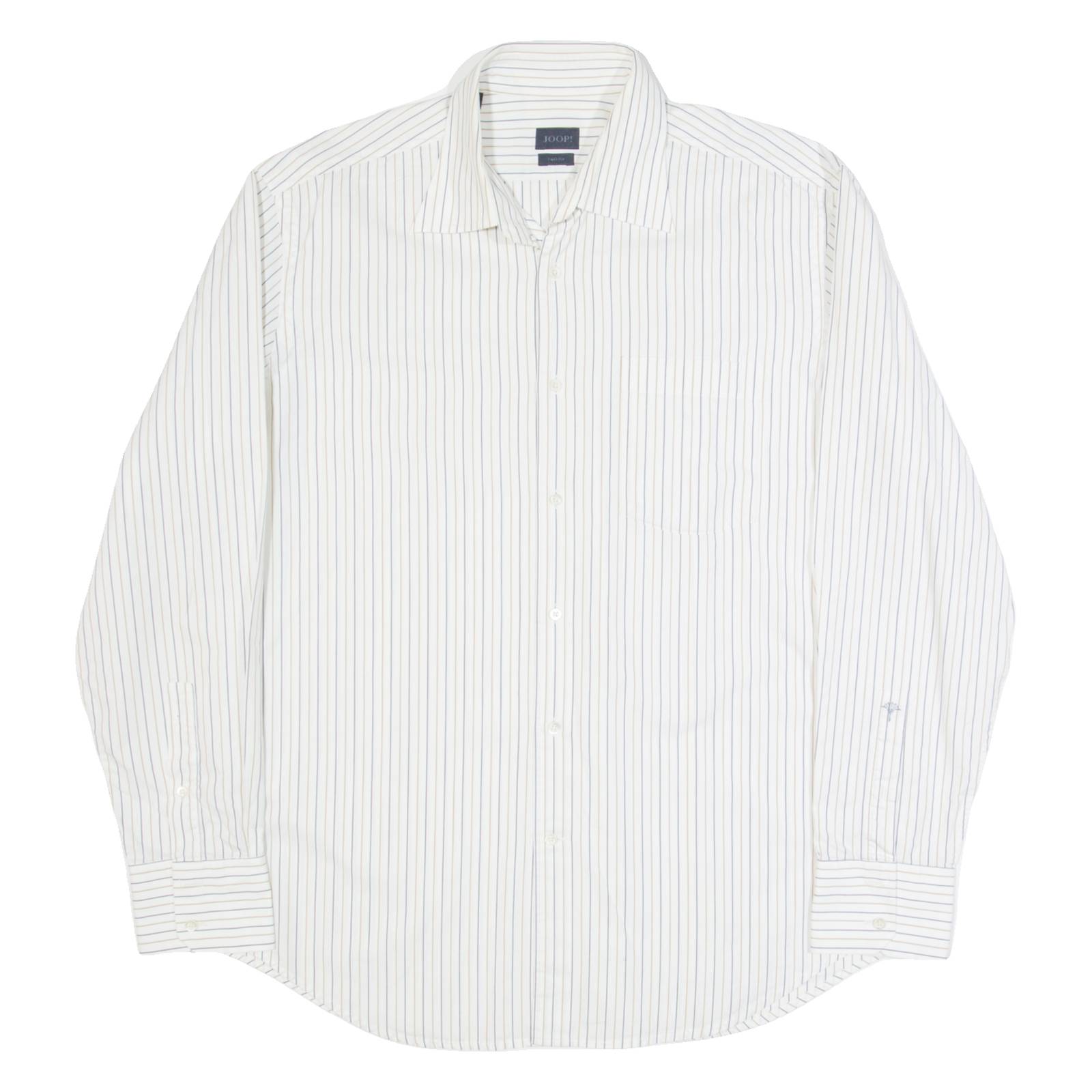 JOOP! Mens Shirt Cream Striped Long Sleeve L