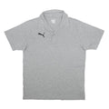 PUMA Mens Grey Short Sleeve Plain Polo Shirt M Cotton Sports Casual