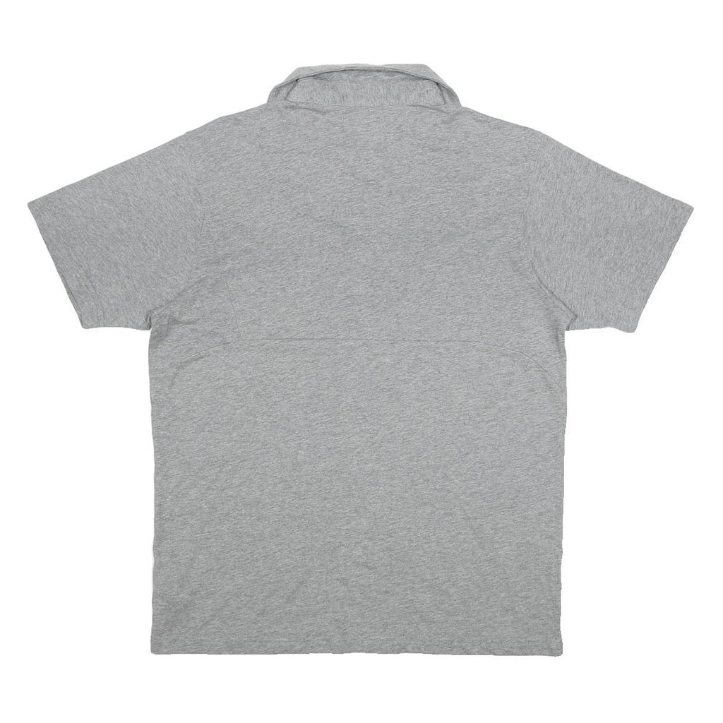 PUMA Mens Grey Short Sleeve Plain Polo Shirt M Cotton Sports Casual