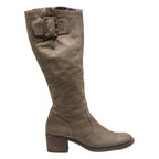 PAUL GREEN High Boots Grey Leather Womens UK 5