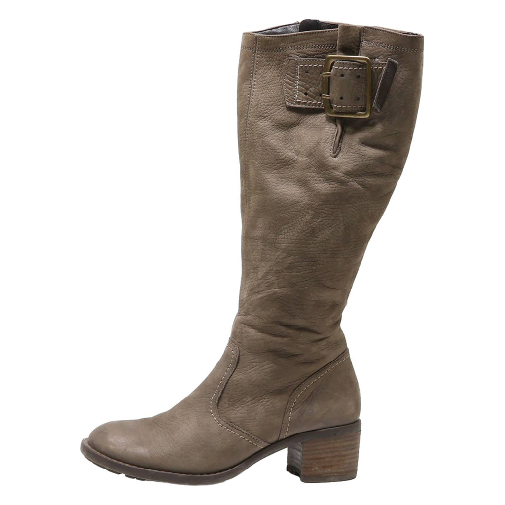 PAUL GREEN High Boots Grey Leather Womens UK 5