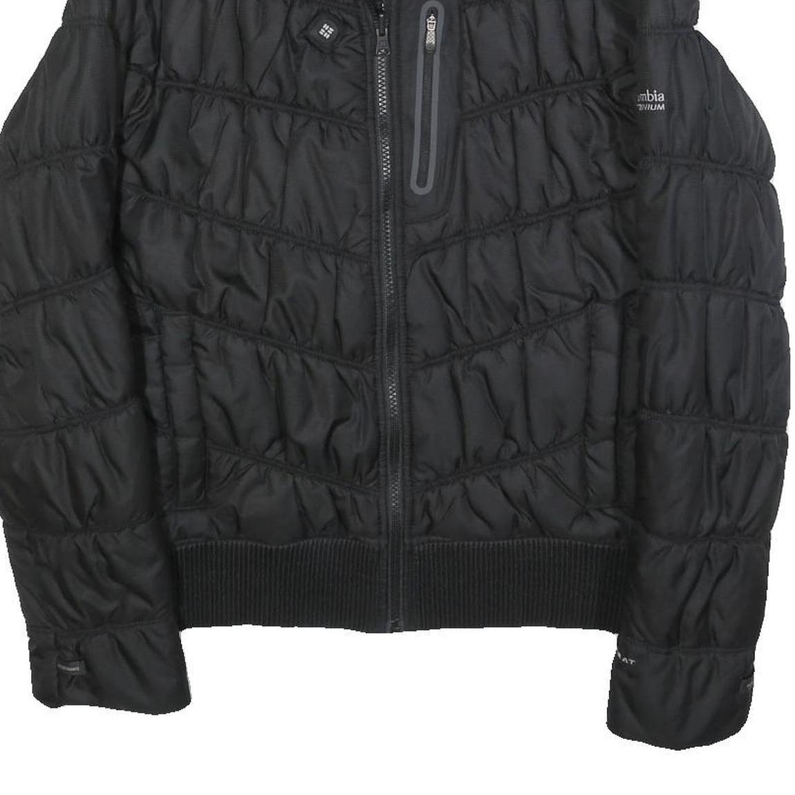 COLUMBIA Womens Black Outdoor Jacket XS Polyester Puffer Quilted Zip Pocket