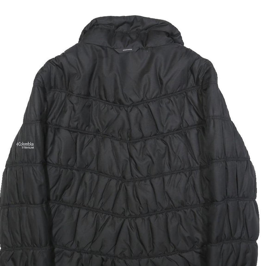 COLUMBIA Womens Black Outdoor Jacket XS Polyester Puffer Quilted Zip Pocket