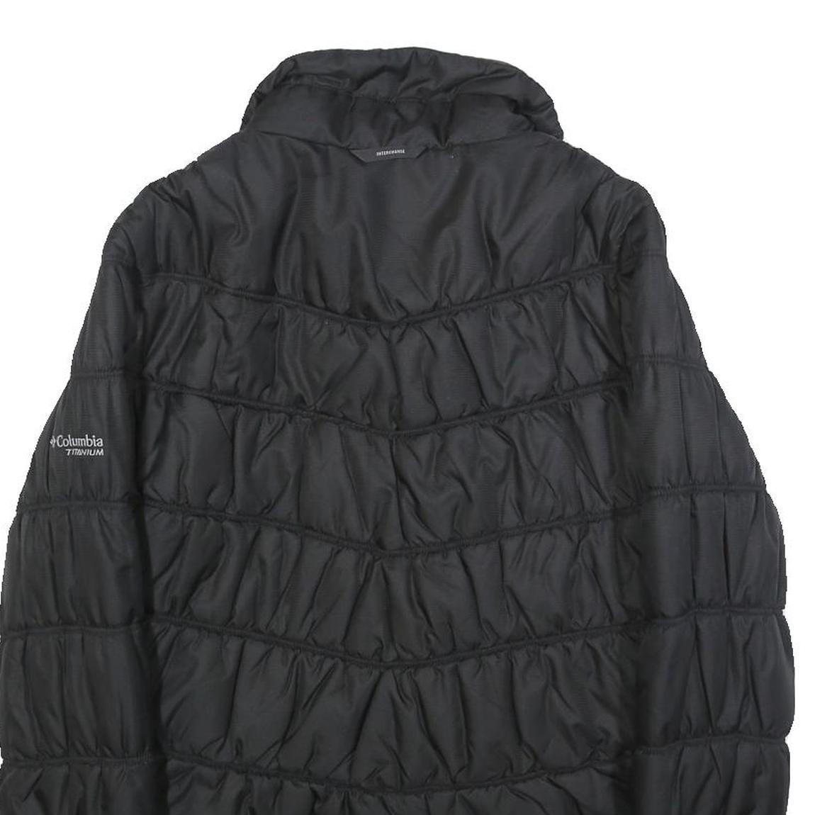 COLUMBIA Womens Black Outdoor Jacket XS Polyester Puffer Quilted Zip Pocket