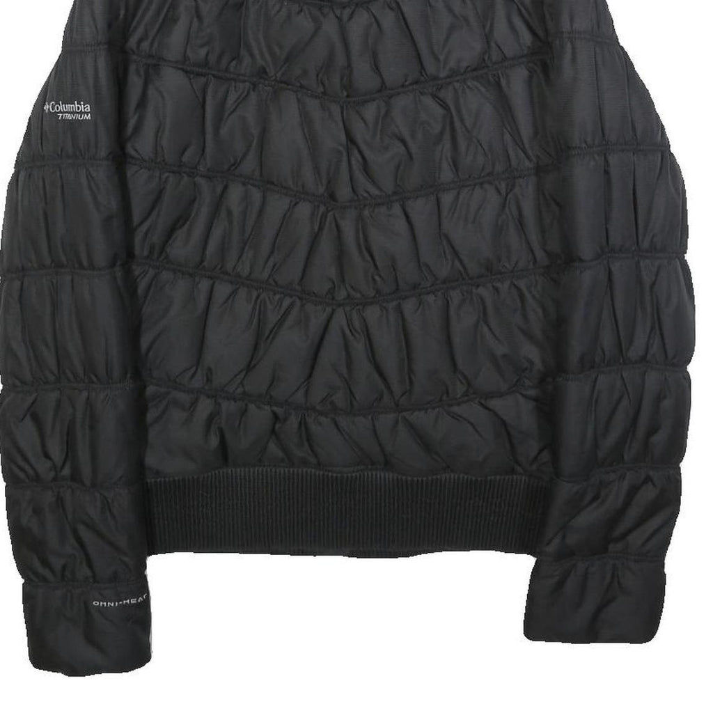 COLUMBIA Womens Black Outdoor Jacket XS Polyester Puffer Quilted Zip Pocket