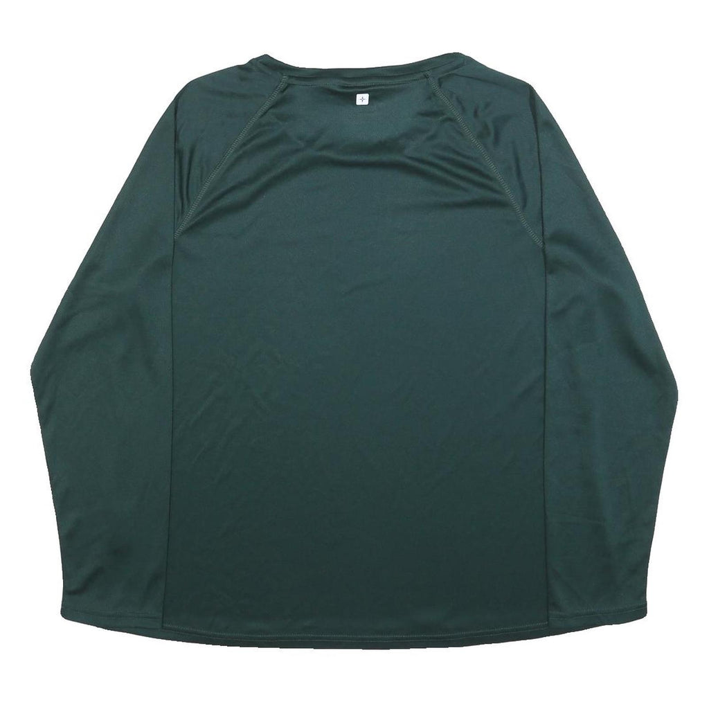 MOUNTAIN WAREHOUSE Womens Green Long Sleeve Crew Neck T-Shirt UK 20 Lightweight