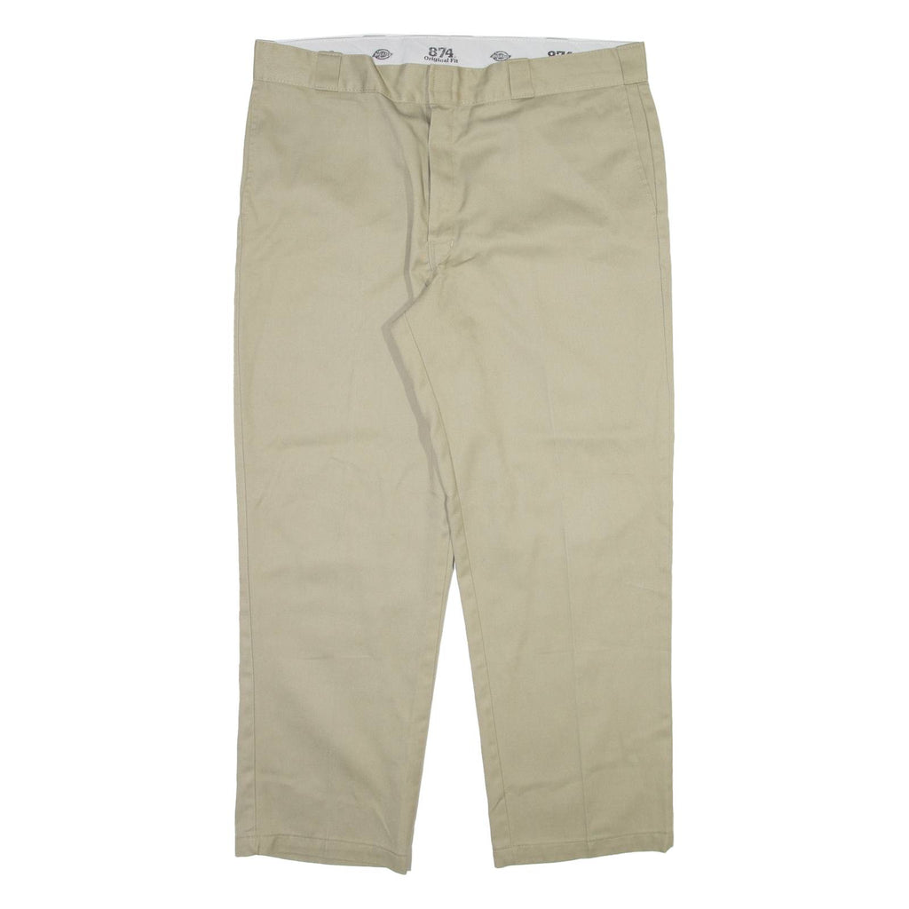 DICKIES 874 Workwear Mens Trousers Beige Regular Straight W38 L29