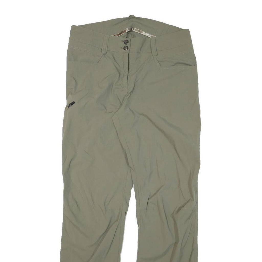 ALLSPORT Womens Regular Fit Green Trousers W32 L31 Zip Polyester Blend