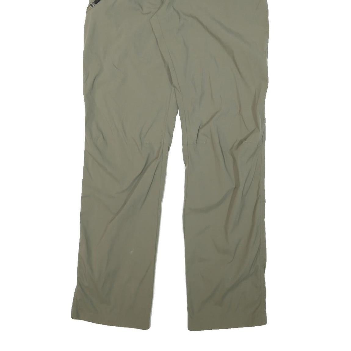 ALLSPORT Womens Regular Fit Green Trousers W32 L31 Zip Polyester Blend