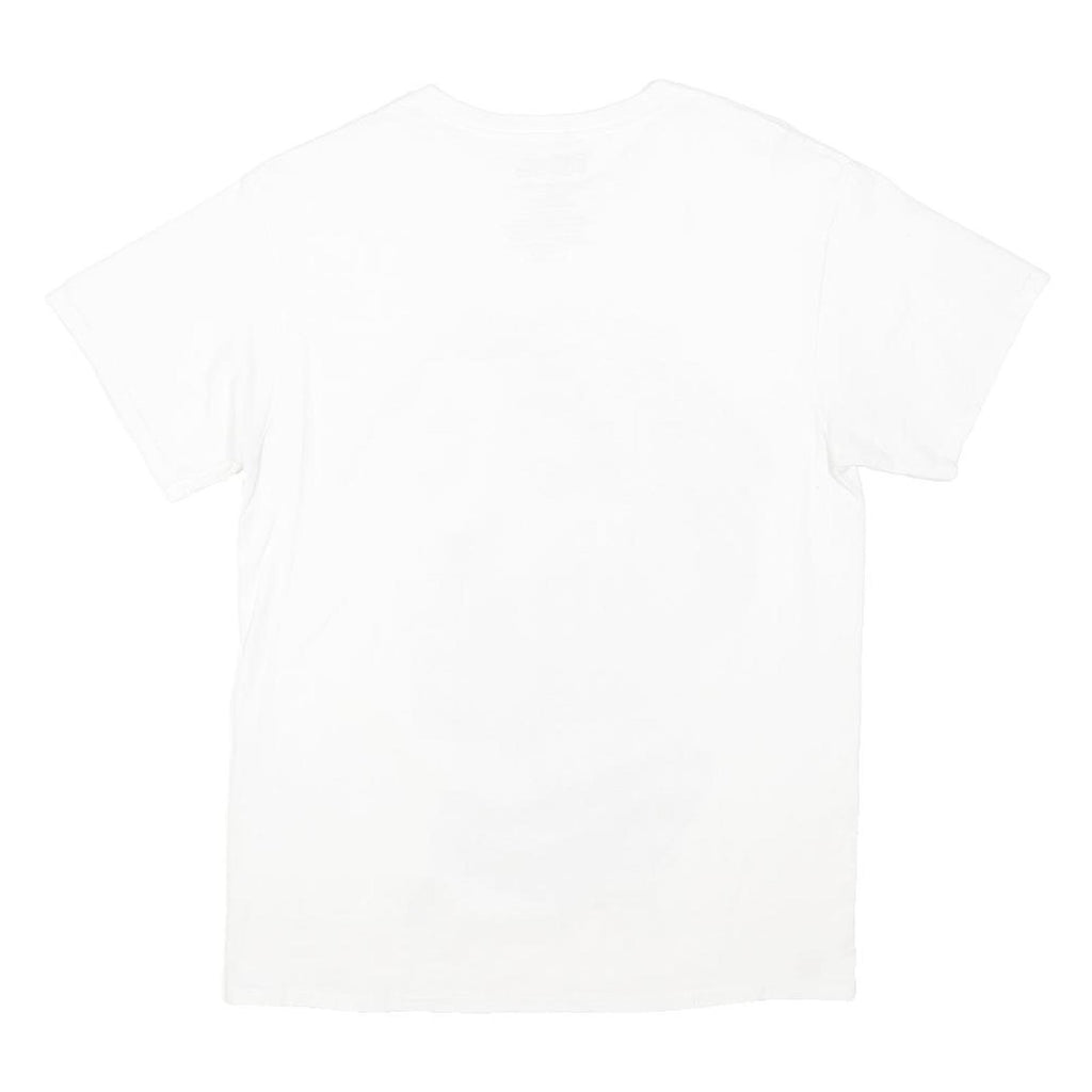 TUPAC Mens White Graphic T-Shirt M Short Sleeve Crew Neck Cotton Music Icon