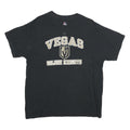MAJESTIC Mens Black Vegas Golden Knights Graphic T-Shirt L Short Sleeve Crew