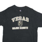 MAJESTIC Mens Black Vegas Golden Knights Graphic T-Shirt L Short Sleeve Crew