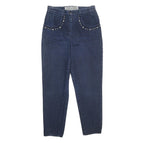 JINGLERS Womens Jeans Blue Regular Straight Denim Medium W30 L30 Embellished