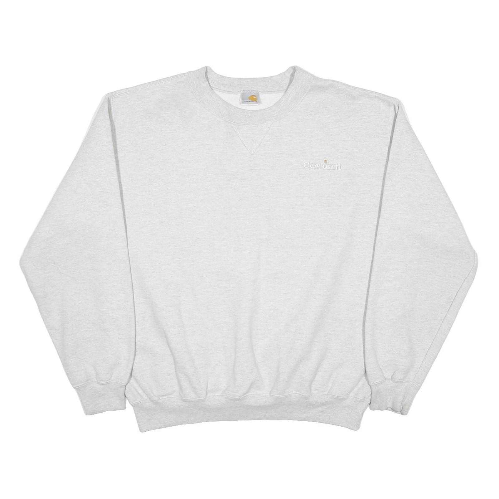 CARHARTT Mens Grey Crew Neck L Cotton Blend Sweatshirt Casual Pullover