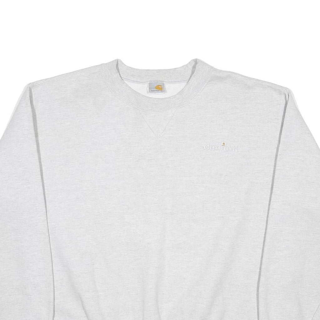 CARHARTT Mens Grey Crew Neck L Cotton Blend Sweatshirt Casual Pullover