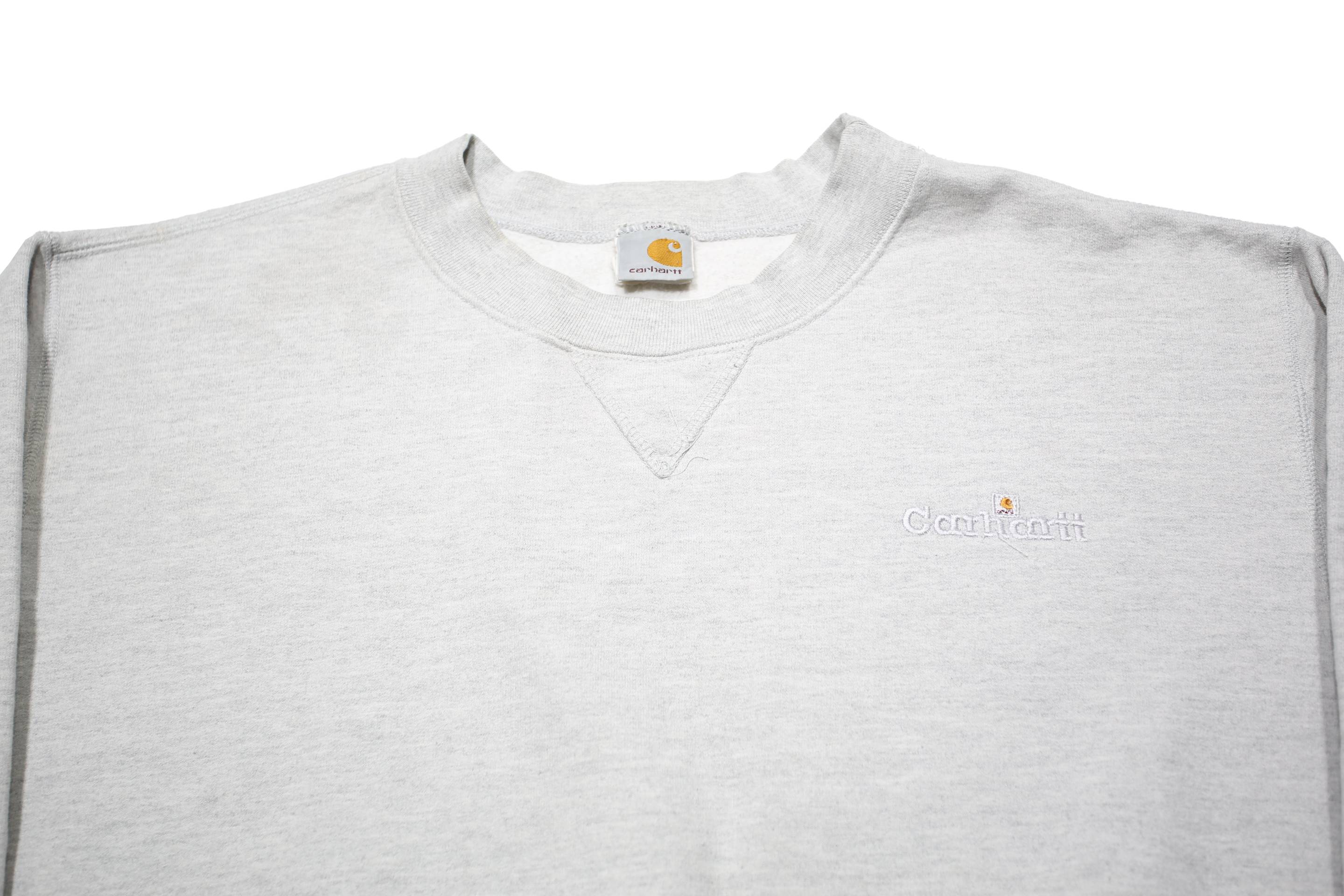 CARHARTT Mens Grey Crew Neck L Cotton Blend Sweatshirt Casual Pullover