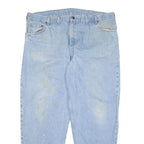 CARHARTT Mens Light Blue Regular Fit Straight Denim Jeans W46 L32 Zip Closure