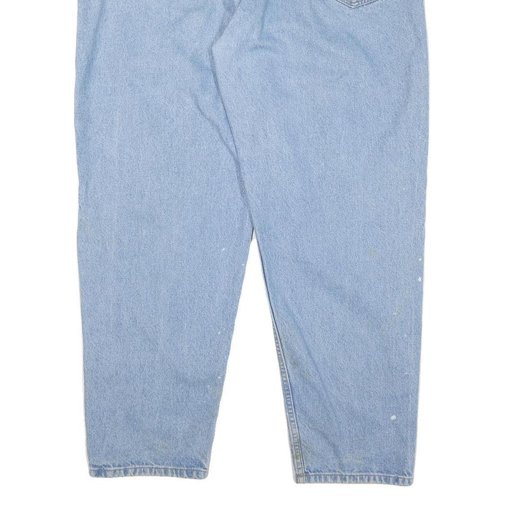 CARHARTT Mens Light Blue Regular Fit Straight Denim Jeans W46 L32 Zip Closure