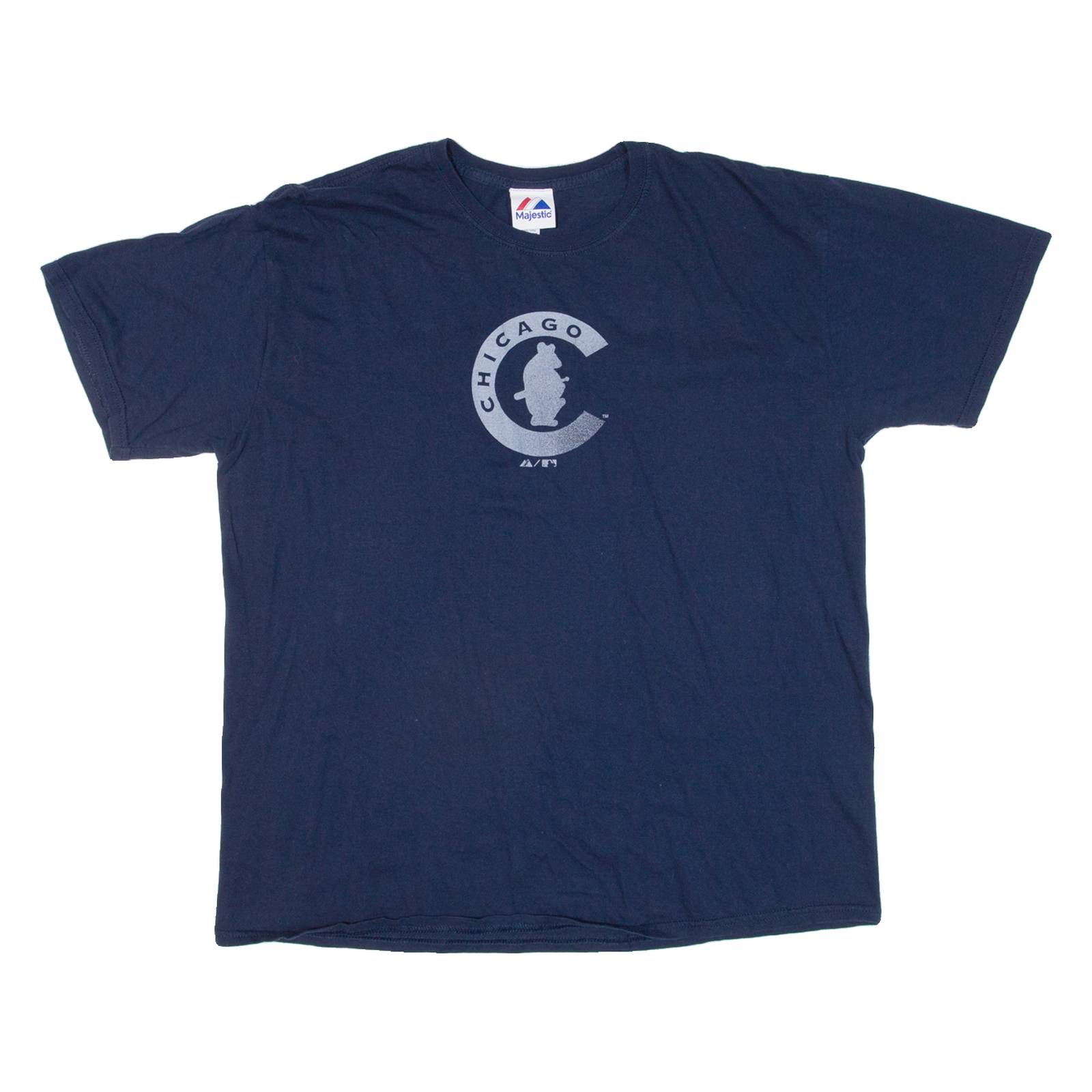 MAJESTIC Chicago Mens T-Shirt Blue USA XL