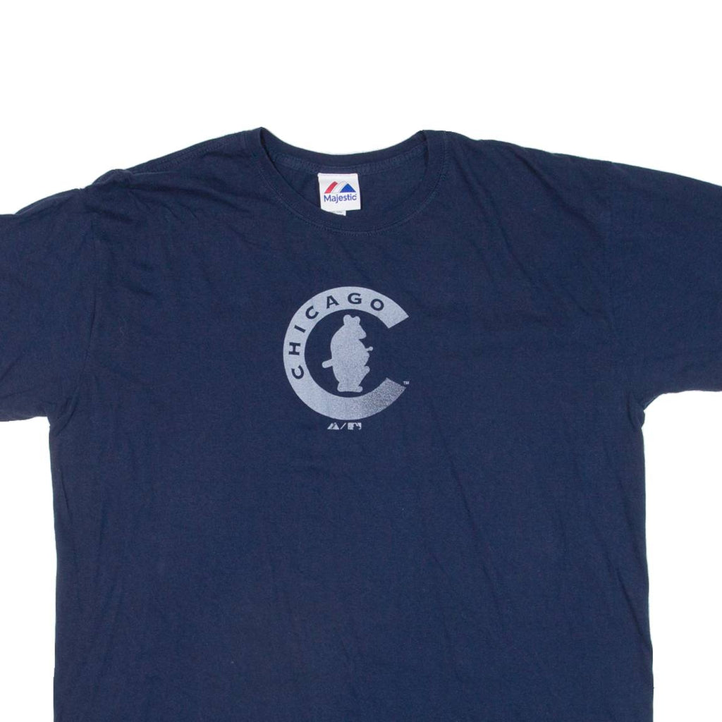 MAJESTIC Chicago Mens T-Shirt Blue USA XL