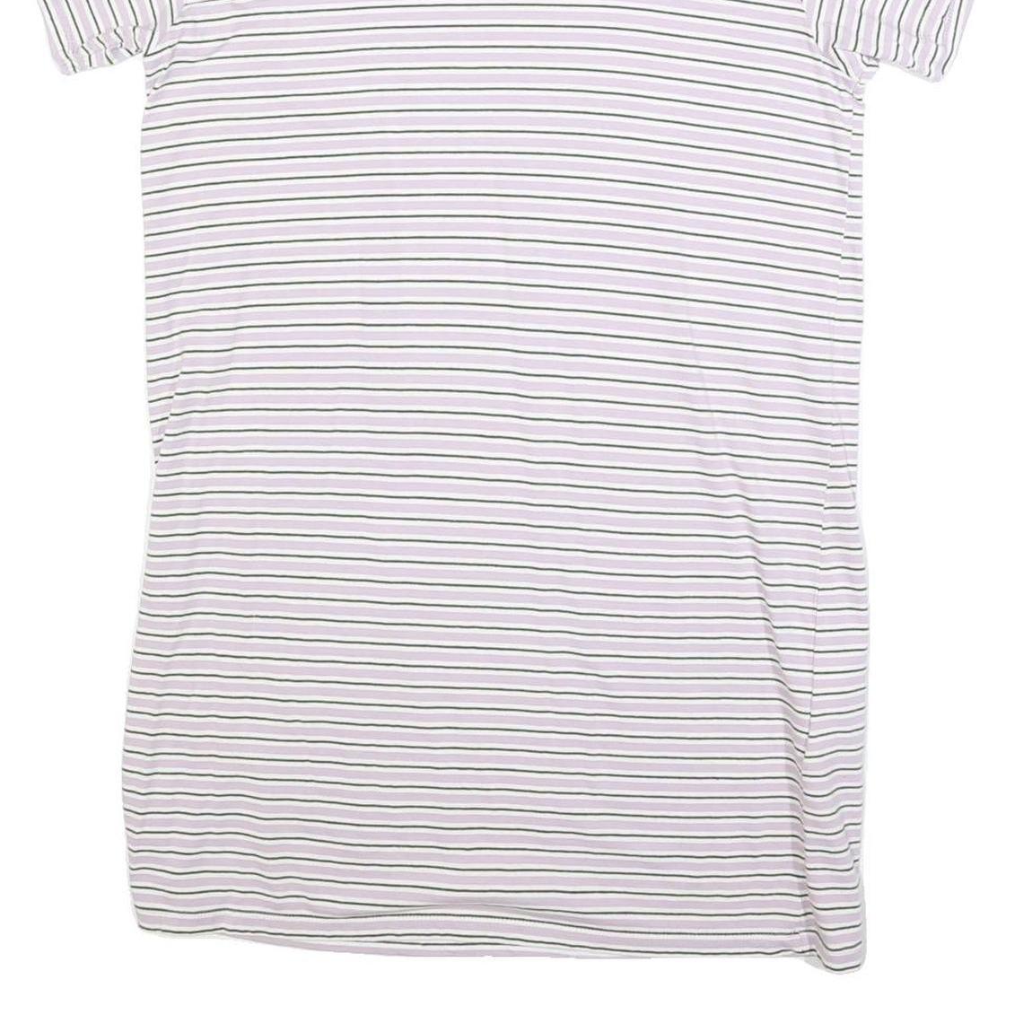 LEVI'S Womens White & Lilac Striped Day Cotton Blend Mini Dress S Casual Summer