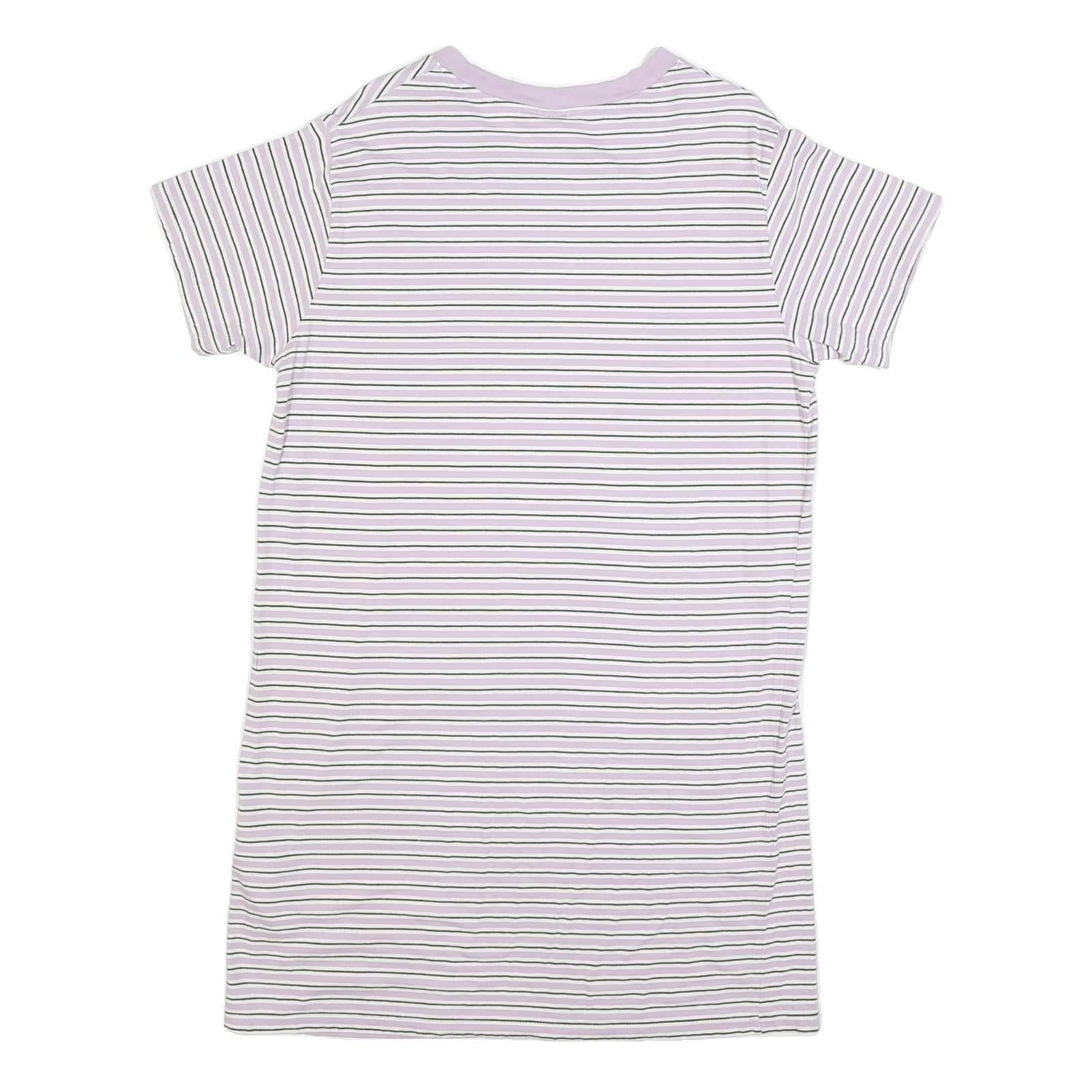 LEVI'S Womens White & Lilac Striped Day Cotton Blend Mini Dress S Casual Summer