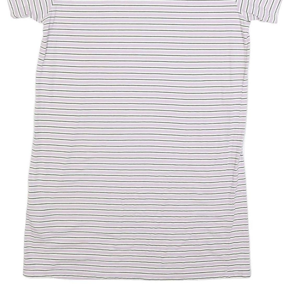 LEVI'S Womens White & Lilac Striped Day Cotton Blend Mini Dress S Casual Summer
