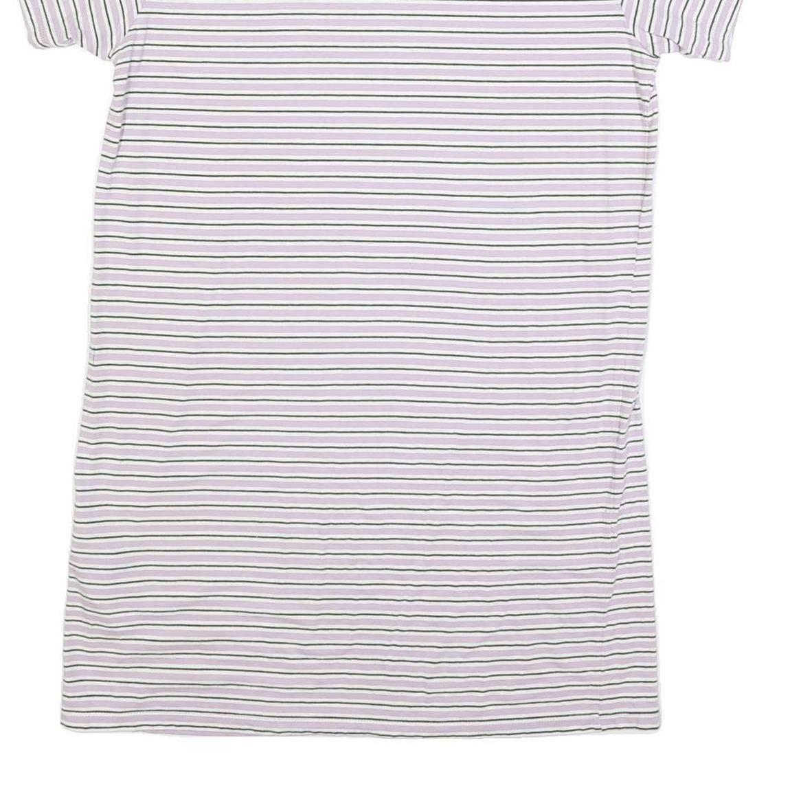 LEVI'S Womens White & Lilac Striped Day Cotton Blend Mini Dress S Casual Summer