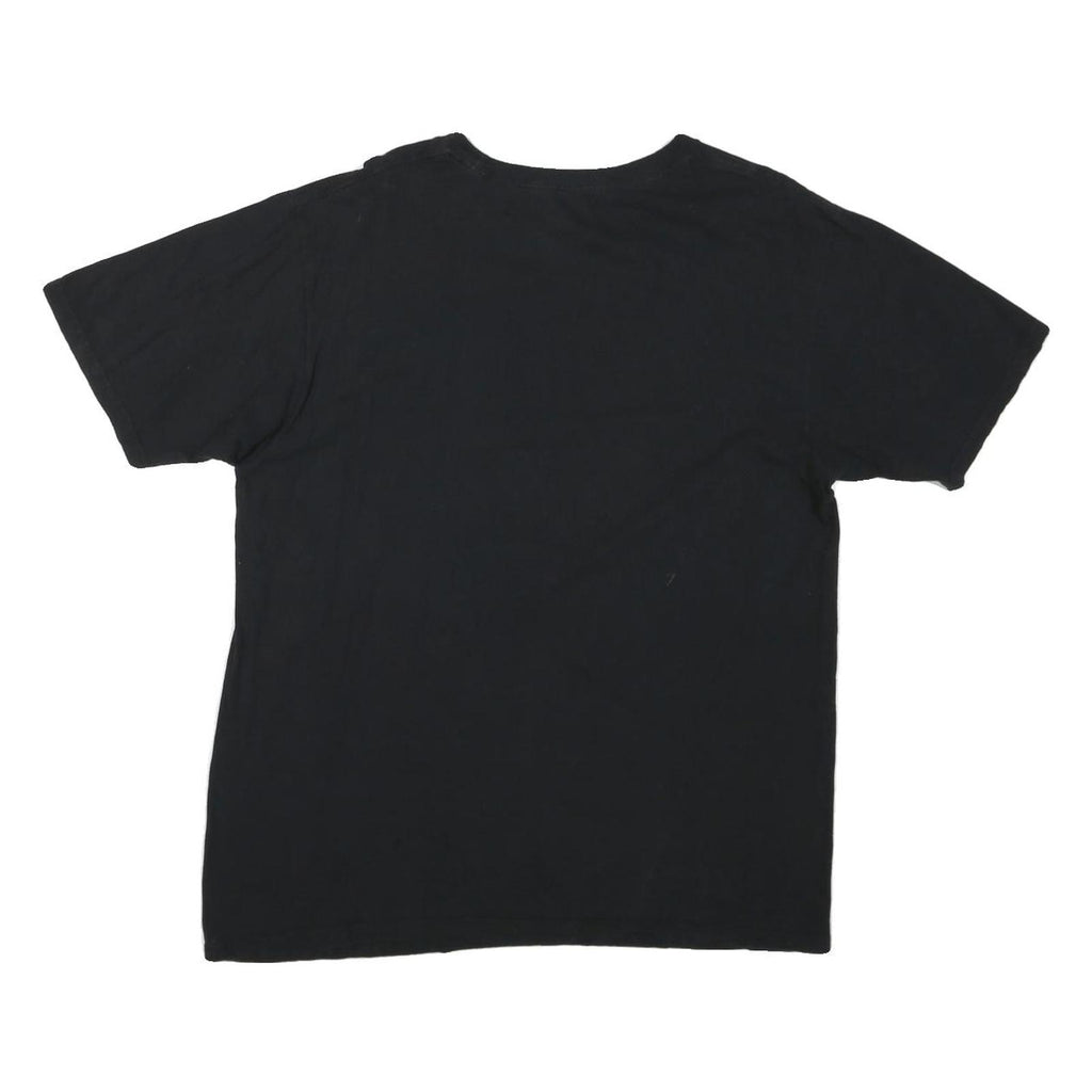 ADIDAS Mens Black Cotton Blend Graphic T-Shirt L Crew Neck Short Sleeve