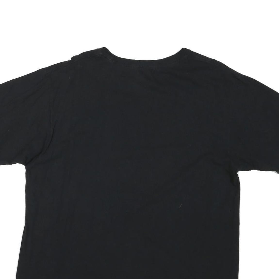 ADIDAS Mens Black Cotton Blend Graphic T-Shirt L Crew Neck Short Sleeve