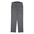 DICKIES Mens Cotton Blend Grey Regular Straight Trousers W28 L29 Workwear Zip