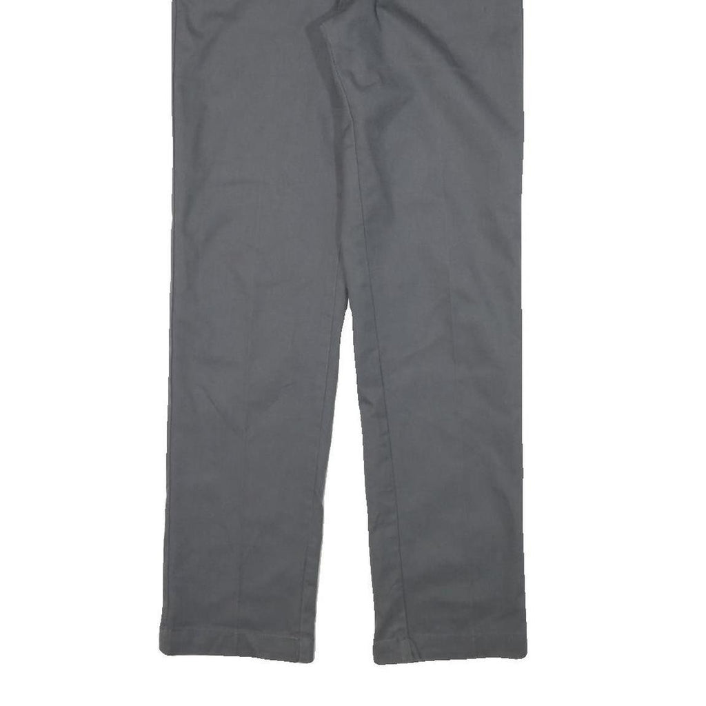 DICKIES Mens Cotton Blend Grey Regular Straight Trousers W28 L29 Workwear Zip