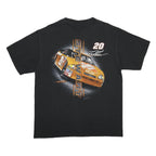 CHASE AUTHENTICS Mens Black Stewart Racing Graphic T-Shirt L Short Sleeve Crew