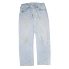 LEVI'S 501 Mens Jeans Blue Regular Straight Denim Light W28 L26 Classic Button