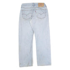 LEVI'S 501 Mens Jeans Blue Regular Straight Denim Light W28 L26 Classic Button