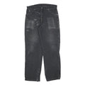 DICKIES Mens Relaxed Black Cotton Blend Denim Jeans W33 L32 Workwear Zip Closure
