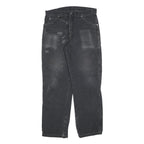 DICKIES Mens Relaxed Black Cotton Blend Denim Jeans W33 L32 Workwear Zip Closure
