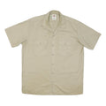 DICKIES Mens Beige Workwear Shirt L Cotton Blend Short Sleeve Button Fastening
