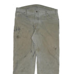 DICKIES Mens Cotton Blend Beige Regular Fit Straight Leg Trousers W40 L32