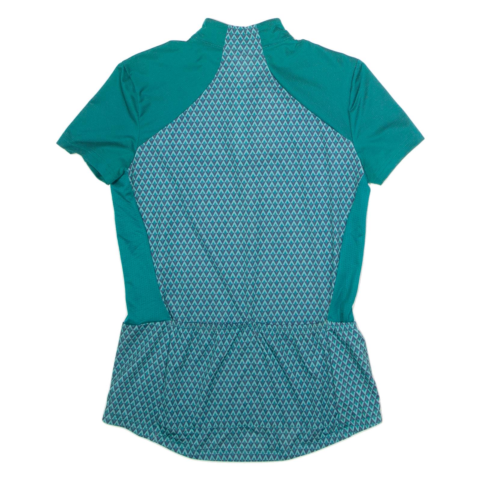 DECATHLON Cycling Womens Jersey Green 1/4 Zip M