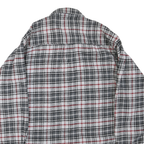 MOOSE CREEK Mens Grey & White Check Shirt XL Cotton Blend Casual Long Sleeve
