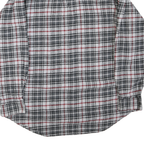 MOOSE CREEK Mens Grey & White Check Shirt XL Cotton Blend Casual Long Sleeve
