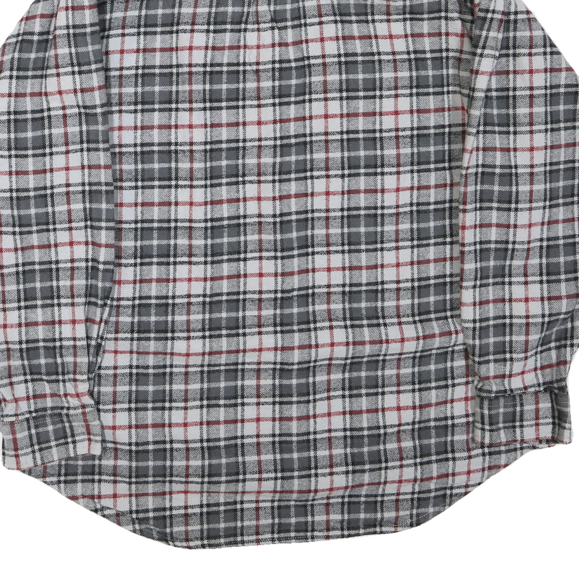 MOOSE CREEK Mens Grey & White Check Shirt XL Cotton Blend Casual Long Sleeve